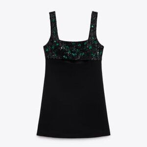 Zara Embroidered Yoke Dress